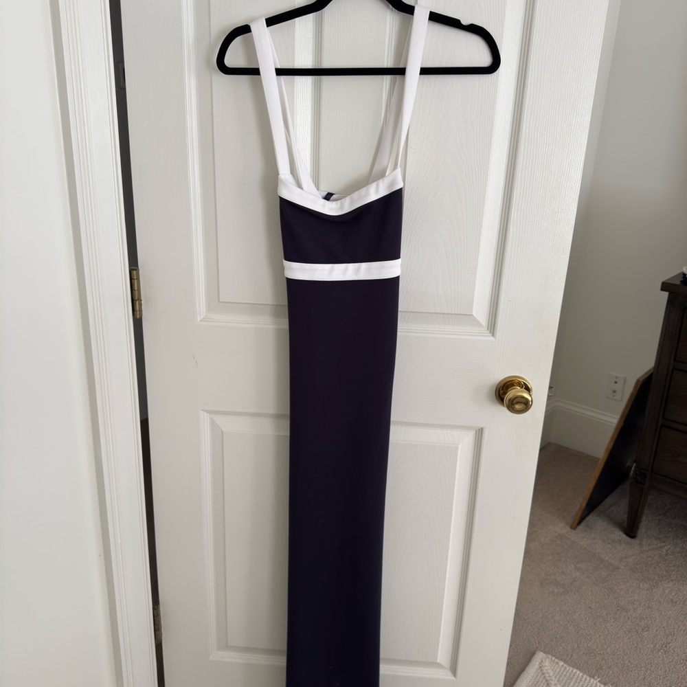 Staud White and Navy maxi dress NEVER WORN
